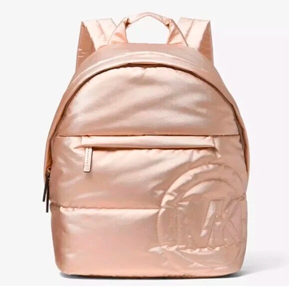S Michael Kors Rae Medium Quilted Nylon Rose Gold Backpack 35F1G5RB6M NWT $368 Y main image 6
